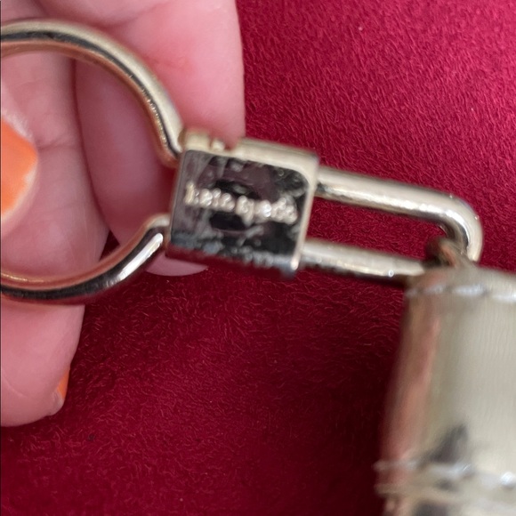 Kate Spade Metallic Gold Coin /Card holder With Keyring Has Scratches outside - Picture 5 of 7